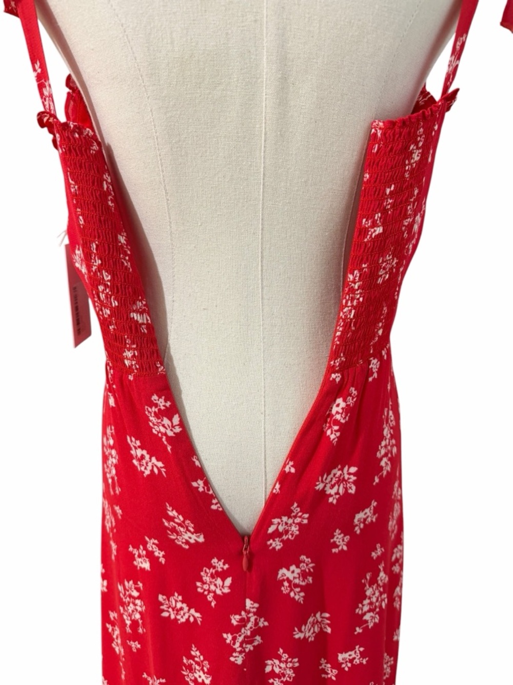 Reformation Nikita Dress in Summer Red Floral Size 8 NWT - Picture 8 of 11